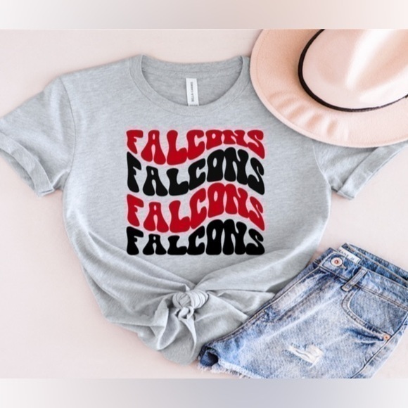 Bella Canvas Tops - Falcons Wavy Tee